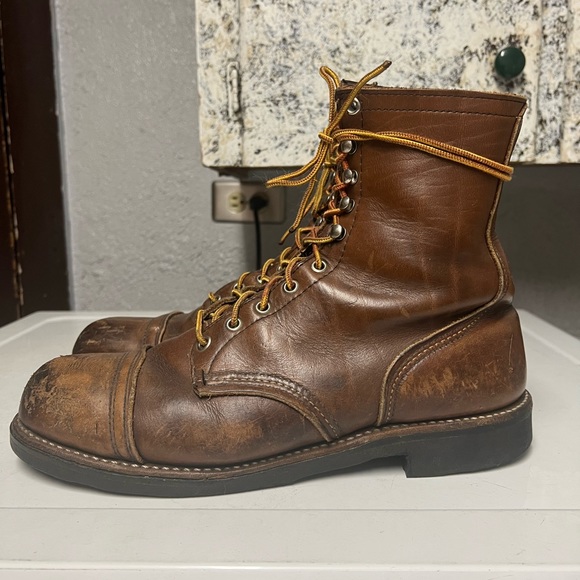 Vtg iron ranger Redwing boots Steel toe size 11 B - Picture 9 of 10